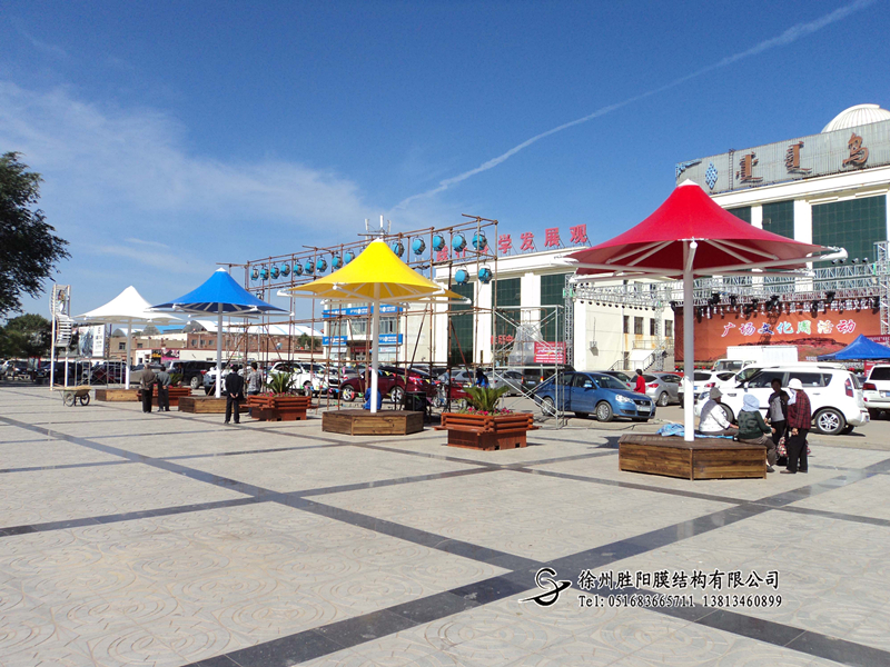 內(nèi)蒙巴彥淖爾六角傘膜結(jié)構順利完工